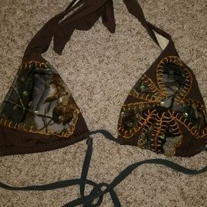 Camo bikini top